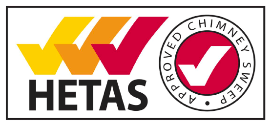 HETAS (Heating Equipment and Testing Approval Scheme) trained & approved chimney sweep logo